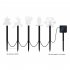 1 5V Solar LED Light Christmas Pathway Lawn Acrylic IP65 Waterproof Light Bell Christmas Tree Elk For Xmas 1 String  5 Lights   5 Christmas lights