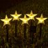 1 5V Solar LED Light Christmas Pathway Lawn Acrylic IP65 Waterproof Light Bell Christmas Tree Elk For Xmas 1 String  5 Lights   5 Christmas lights