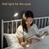 1 5W LED Reading Light Flexible Gooseneck Desk Lamp USB Charging Lightweight Button Control Night Light Folding Eye Caring Bed Lamp For Working Craft Studying R