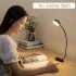 1 5W LED Reading Light Flexible Gooseneck Desk Lamp USB Charging Lightweight Button Control Night Light Folding Eye Caring Bed Lamp For Working Craft Studying R