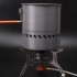 1 5l Outdoor Portable Heat Collection Tableware with Folding Handle Cooking Set for Camping Hiking Grey