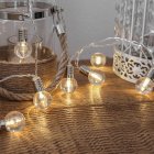 1 5m 10 LEDs String Light Fairy Light Battery Operated Garland Decoration Wedding Christmas Party Lights Warm White