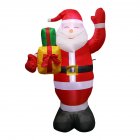 1.5m Huge Christmas Inflatables With Led Lights Tethers Stakes Blower Santa Holding Gift For Garden Lawn Yard Decorations EU plug