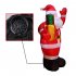 1 5m Huge Christmas Inflatables With Led Lights Tethers Stakes Blower Santa Holding Gift For Garden Lawn Yard Decorations EU plug