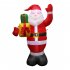 1 5m Huge Christmas Inflatables With Led Lights Tethers Stakes Blower Santa Holding Gift For Garden Lawn Yard Decorations EU plug