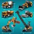 1 64 Construction Vehicles Truck Toys Engineering Truck Car Fire Truck with Sound Light   Fire Truck