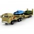 1 64 Military Transport Vehicle With Tank Model Children Boys Car Miniature Model Educational Toys yellow