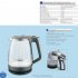 1 7L Stainless Steel Glass Electric Water Kettle Fast Heating  Auto Shut Off Boil Dry Protection Kettle black