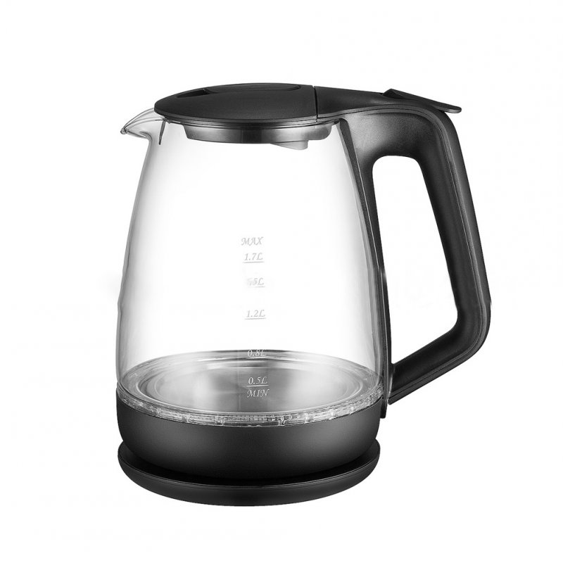 1.7L Stainless Steel Glass Electric Water Kettle Fast Heating  Auto Shut-Off Boil-Dry Protection Kettle black