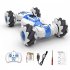 1 8 2 4GHz Mini RC  Stunt Car 4WD Watch Gesture Sensor Drift Car Remote Control Climbing Car Blue Single Control