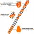 1 8 Inch 1 2 Inch Cross Hex Tile Drill Bits Set Smooth U shaped Spiral Alloy Triangle Bit Woodworking Tool Kit For Masonry Ceramic Tile Glass Brick  7Pcs  7pcs 