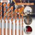 1 8 Inch 1 2 Inch Cross Hex Tile Drill Bits Set Smooth U shaped Spiral Alloy Triangle Bit Woodworking Tool Kit For Masonry Ceramic Tile Glass Brick  7Pcs  7pcs 