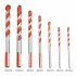 1 8 Inch 1 2 Inch Cross Hex Tile Drill Bits Set Smooth U shaped Spiral Alloy Triangle Bit Woodworking Tool Kit For Masonry Ceramic Tile Glass Brick  7Pcs  7pcs 