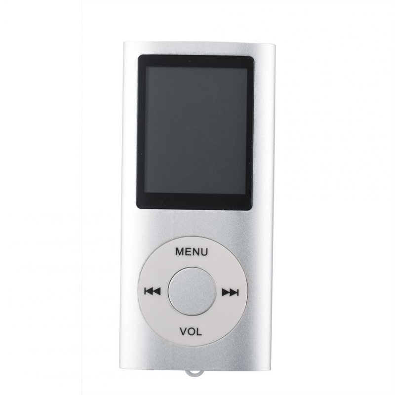1.8 Inch Screen MP4 Video Radio Music Movie Player SD/TF Card MP4 Player  Silver_1.8 inches