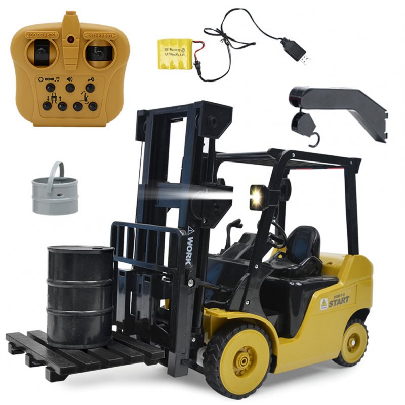 1:8 Remote  Control  Engineering  Truck Toy 11-way Electric Light Music Forklift Model As shown