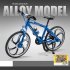1 8 Simulation Mountain Bike Flat Head Alloy Sliding Steering Bicycle Model Ornaments For Collection Home Decoration red