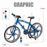 1 8 Simulation Mountain Bike Flat Head Alloy Sliding Steering Bicycle Model Ornaments For Collection Home Decoration red