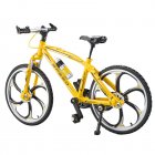 1:8 Simulation Mountain Bike Flat Head Alloy Sliding Steering Bicycle Model Ornaments For Collection Home Decoration yellow