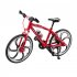 1 8 Simulation Mountain Bike Flat Head Alloy Sliding Steering Bicycle Model Ornaments For Collection Home Decoration red