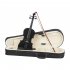 1 8 Violin Student Wood Violin Fiddle Exerciser Set with Storage Case Rosin Bow Gift for Kids Children Musical Lover black