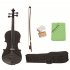 1 8 Violin Student Wood Violin Fiddle Exerciser Set with Storage Case Rosin Bow Gift for Kids Children Musical Lover black