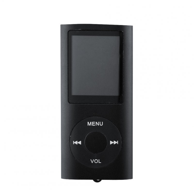 1.8-inch Mp3 Player Music Playing Built-in Fm Radio Recorder Ebook Player With Headphones Usb Cable Black