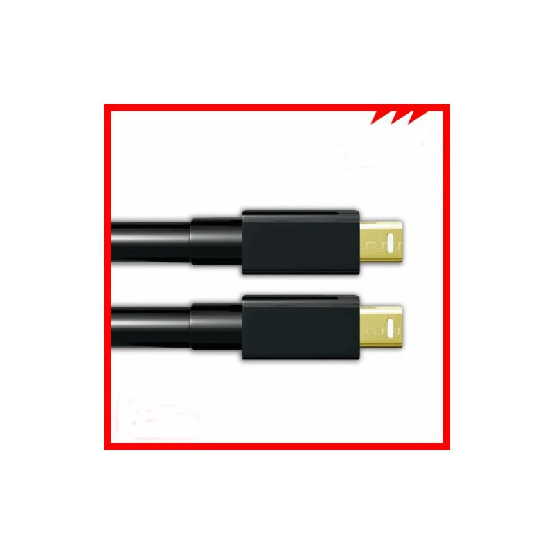 1.8M Mini Display Port DP to Mini Display Port DP Cable Extension Cable black