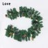 1 8m Led Christmas Rattan Garland Artificial Decorative Wreath Hanging Ornament Gifts with Lights christmas tree