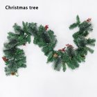 1.8m Led Christmas Rattan Garland Artificial Decorative Wreath Hanging Ornament Gifts with Lights christmas tree