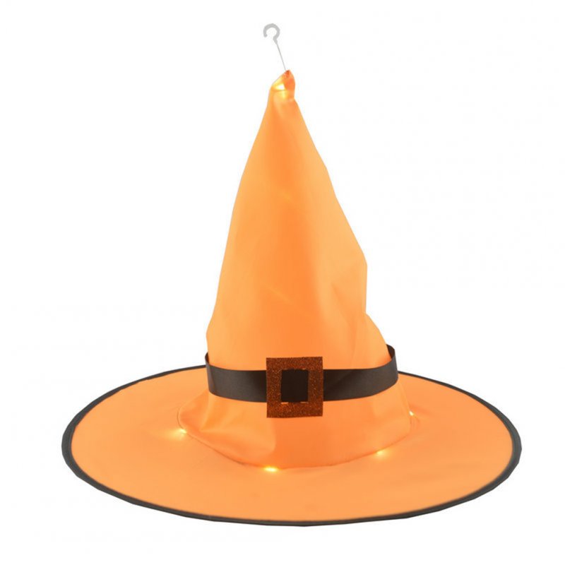 1/8pcs Halloween Hanging Witch Hat Shape Decoration for Outdoor Yard Tree  No light orange 1