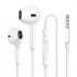 1 Abs 3 5mm Wired Headset Bluetooth Connection For Iphone With Microphone White
