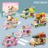1 Box Colorful City Food Cart Building  Blocks Small Particles Assembled Building Blocks Educational Toys Dessert cart 00887  590PCS 