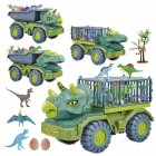 1 Box Of Dinosaur  Vehicle  Car Toy Carrier Truck Toy With Dinosaur Gift For Children #2