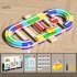 1 Box Wood Race Car Track  Building  Block  Educational  Toy Children Interactive Competitive Barrier Toys For 3 4 Years Old  without Batteries  Stadium track 8