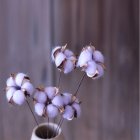 1 Branch Elegant Colored Cotton Flower Artificial Flower Home Wedding Decoration Photo Props Light purple
