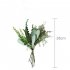 1 Bunch Artificial  Green  Plant Plastic Leaf For Wedding Ornaments Houshold Decoration White and green