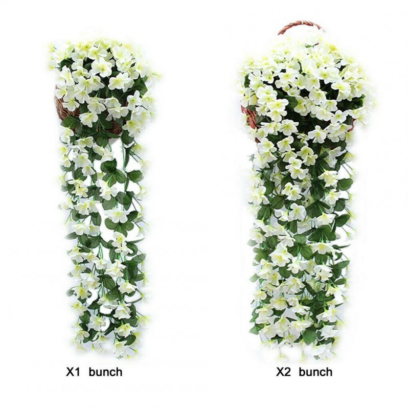 1 Bunch  Of Wall-mounted  Flower Silk Flower Simulation Chlorophytum Decorative Fake Flower white