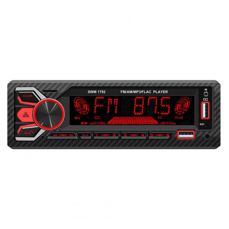 1 Din Car Radio Audio Dual Bluetooth HD Lossless Music Player Usb Card Reader