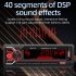 1 Din Car Radio Audio Dual Bluetooth HD Lossless Music Player Usb Card Reader with Colorful Light Black