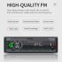 1 Din Car Radio Stereo Bluetooth Receiver Fast Charging Jack Colorful Buttons Mp3 Multimedia Player Black