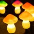 1 For 3 LED Solar Mushroom Light With 1 2V600MAH Battery IP65 Waterproof Outdoor Garden Decorative Landscape Lamp orange