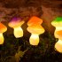 1 For 3 LED Solar Mushroom Light With 1 2V600MAH Battery IP65 Waterproof Outdoor Garden Decorative Landscape Lamp orange