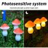 1 For 3 LED Solar Mushroom Light With 1 2V600MAH Battery IP65 Waterproof Outdoor Garden Decorative Landscape Lamp orange