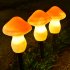 1 For 3 LED Solar Mushroom Light With 1 2V600MAH Battery IP65 Waterproof Outdoor Garden Decorative Landscape Lamp orange