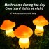 1 For 3 LED Solar Mushroom Light With 1 2V600MAH Battery IP65 Waterproof Outdoor Garden Decorative Landscape Lamp orange