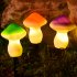 1 For 3 LED Solar Mushroom Light With 1 2V600MAH Battery IP65 Waterproof Outdoor Garden Decorative Landscape Lamp orange
