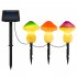 1 For 3 LED Solar Mushroom Light With 1 2V600MAH Battery IP65 Waterproof Outdoor Garden Decorative Landscape Lamp orange