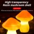 1 For 3 LED Solar Mushroom Light With 1 2V600MAH Battery IP65 Waterproof Outdoor Garden Decorative Landscape Lamp orange
