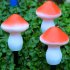 1 For 3 LED Solar Mushroom Light With 1 2V600MAH Battery IP65 Waterproof Outdoor Garden Decorative Landscape Lamp orange
