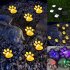 1 For 4 Solar String Light Intelligent Light Sensitive System Waterproof Bear Claw Footprint Shape For Outdoor Christmas Decoration Colorful light